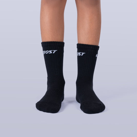 Cushioned Crew Socks (4 Pairs) - Black