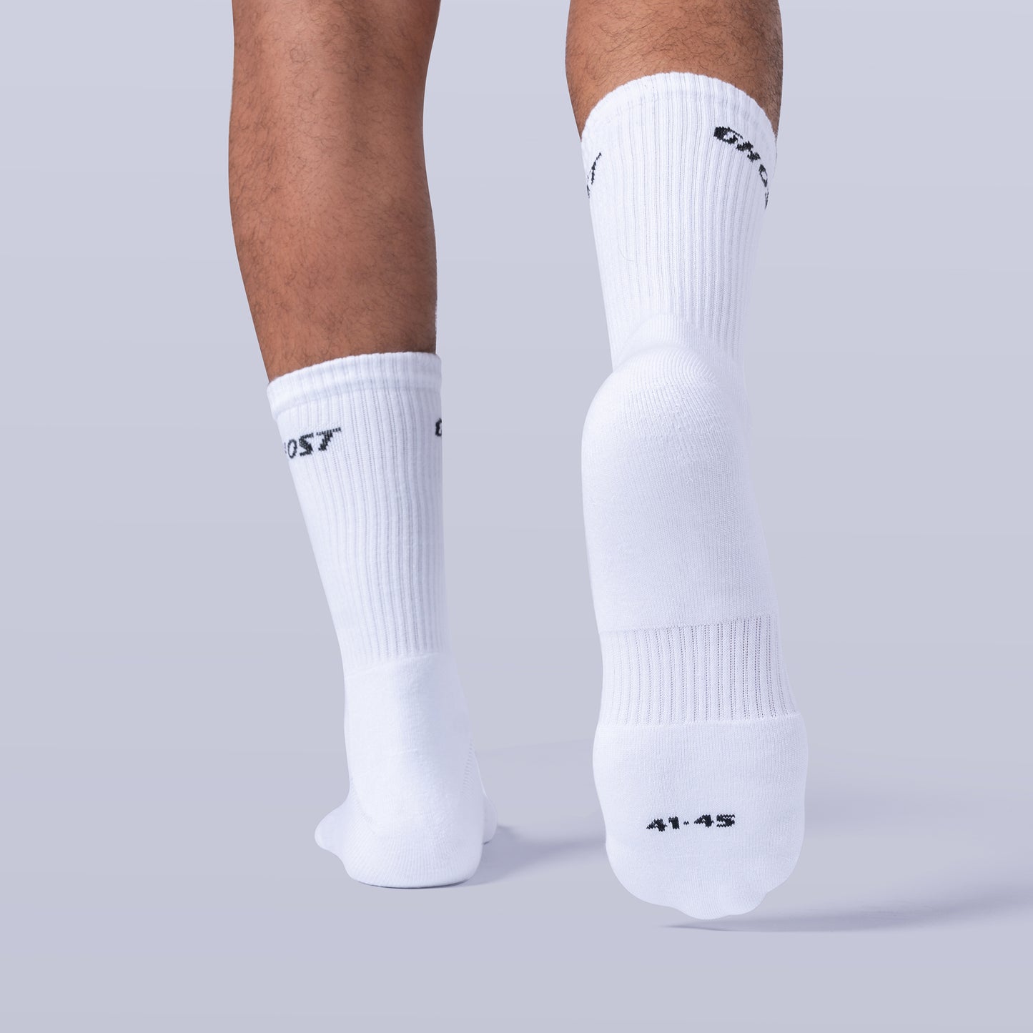 Cushioned Crew Socks (4 Pairs) - White